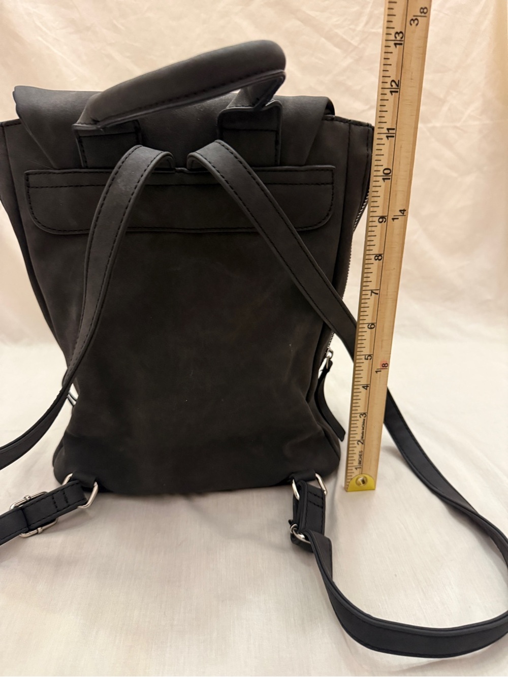 Universal Thread Black Compact Leather-Look Backpack - Picture 2 of 6